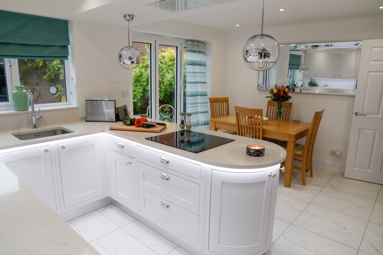 large kitchen with an island