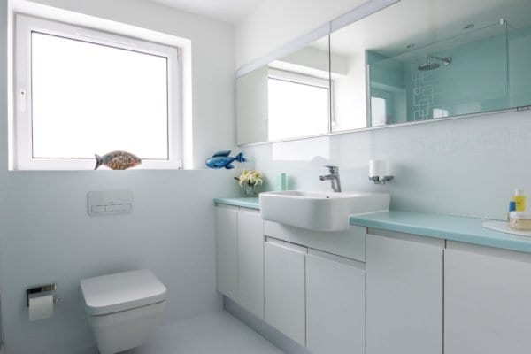 Bespoke Build & Installation - Clean Blue Bathroom