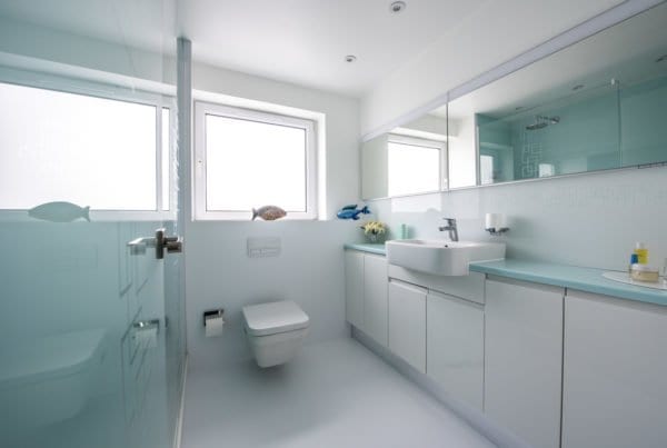 Bespoke Build & Installation - Clean Blue Bathroom