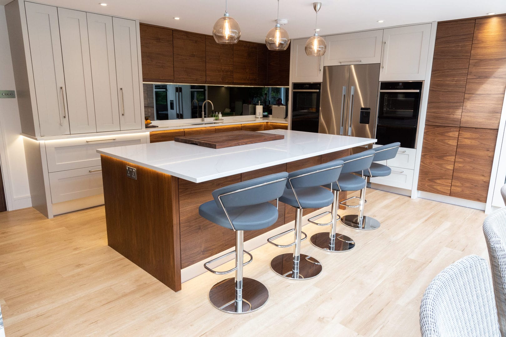 Walnut & Painted Kitchen Made For Entertaining