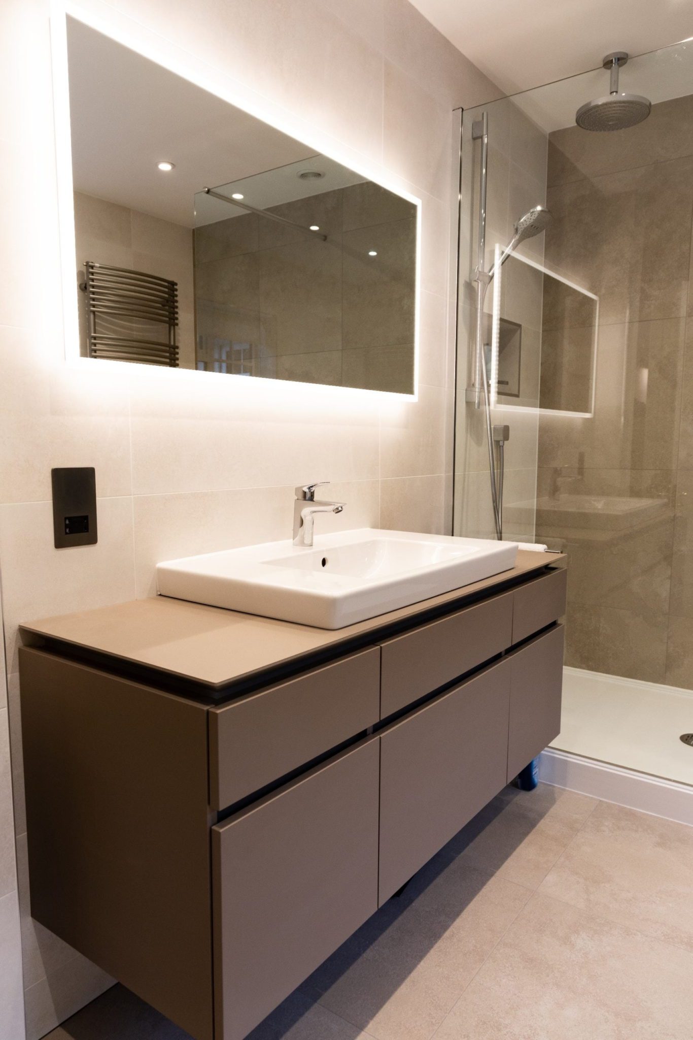 redesign and refurbishment of bathrooms and cloakroom