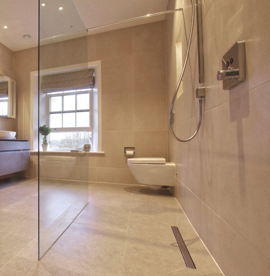Walk in shower for disabled people