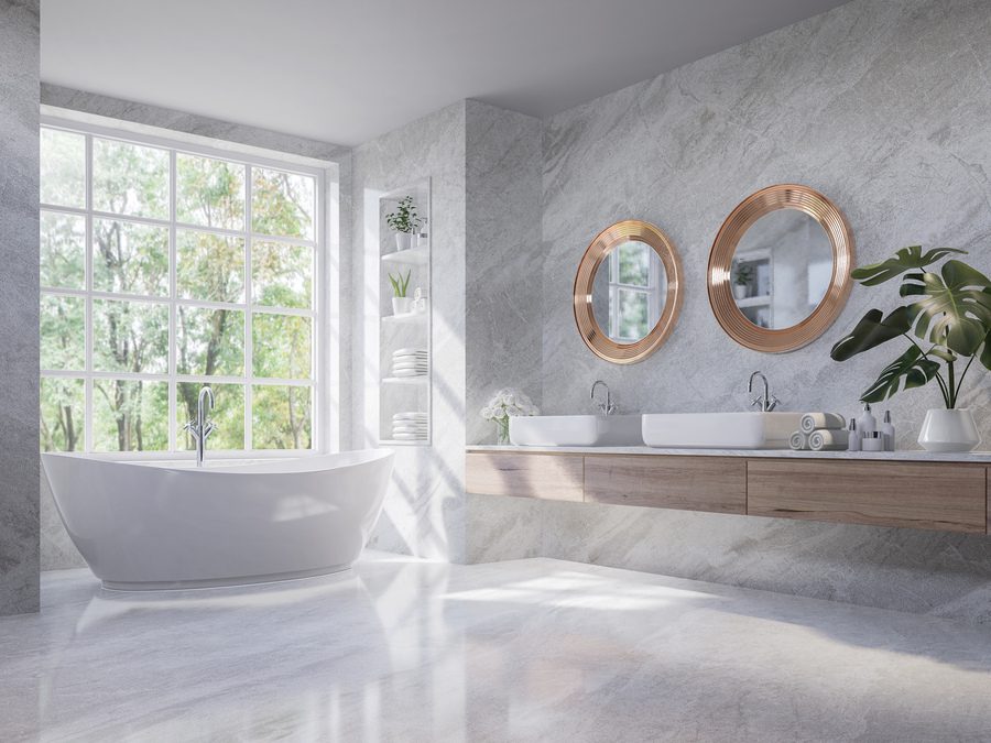 modern 5 star hotel bathroom design.
